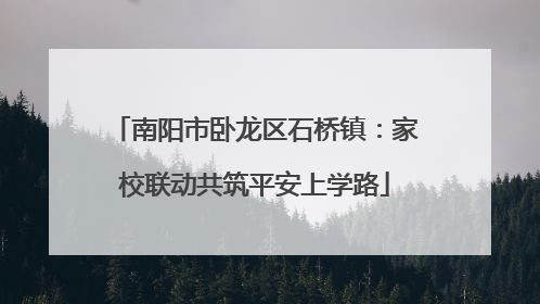 南阳市卧龙区石桥镇：家校联动共筑平安上学路